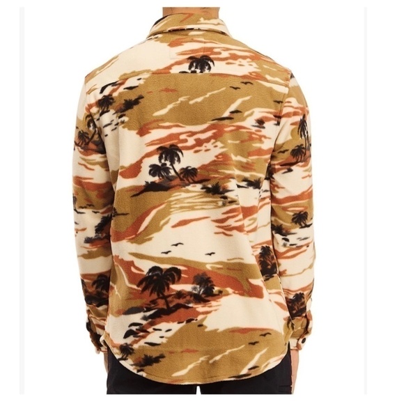 new Billabong Stone Tropical Furnace Fleece Button Up Shaket US M - Picture 2 of 11